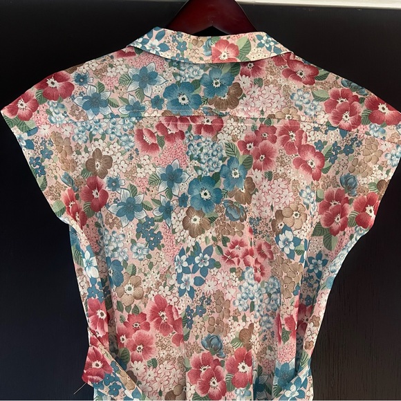Vintage 70s Scruples California Floral Tie Back Dress - Picture 10 of 10